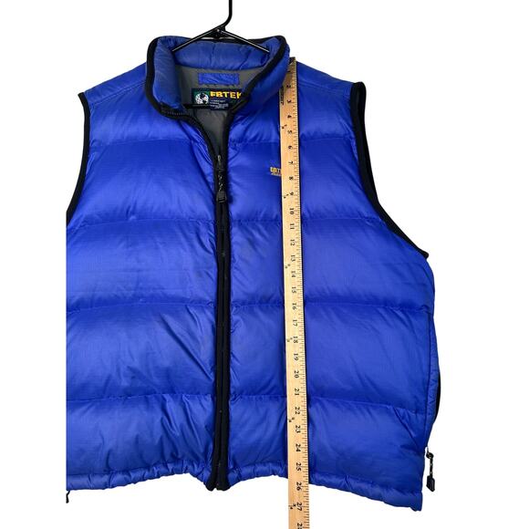Eddie Bauer Mens XL Ebtek Goose Down Puffer Vest Jacket Full Zip Nylon Ryal Blue - Picture 4 of 5